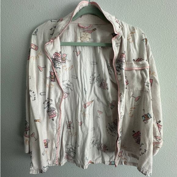 Kate Spade Dream a Little Dream Love is in The Air Pajama Short Sleeve Top - Picture 1 of 8